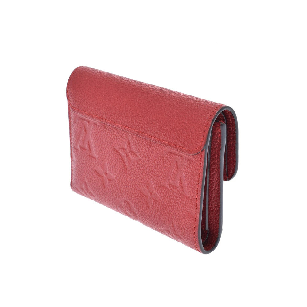 Louis Vuitton Empreinte Cerise Neuf Pont Monogram fold Tri Leather Compact Red